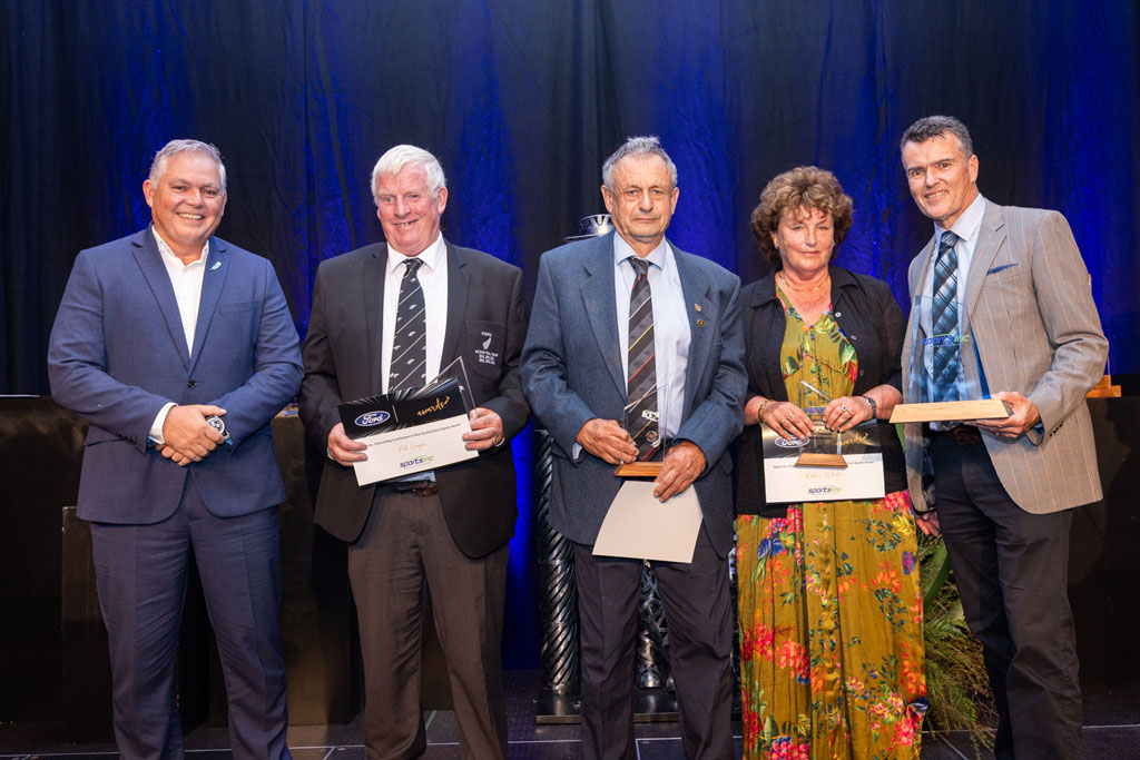 A group of award recipients at the NZ Rural Sports Awards