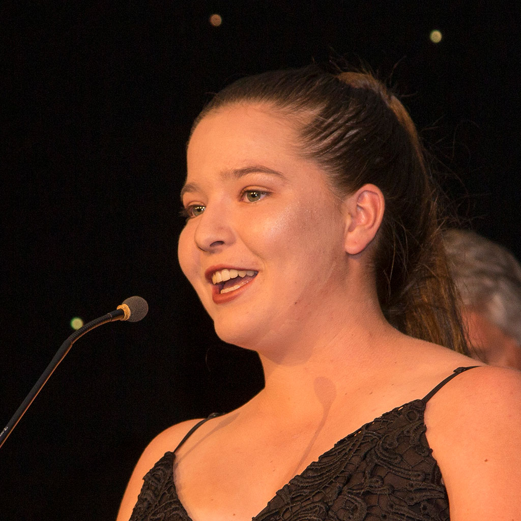 Headshot of Tegan O'Callaghan at the NZ Rural Sports Awards